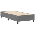 vidaXL Box Spring Posteľ Svetlosivá Jednolôžková Manšestr – Obrázok 2