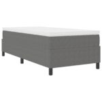 vidaXL Box Spring Posteľ Svetlosivá Jednolôžková Manšestr – Obrázok 3