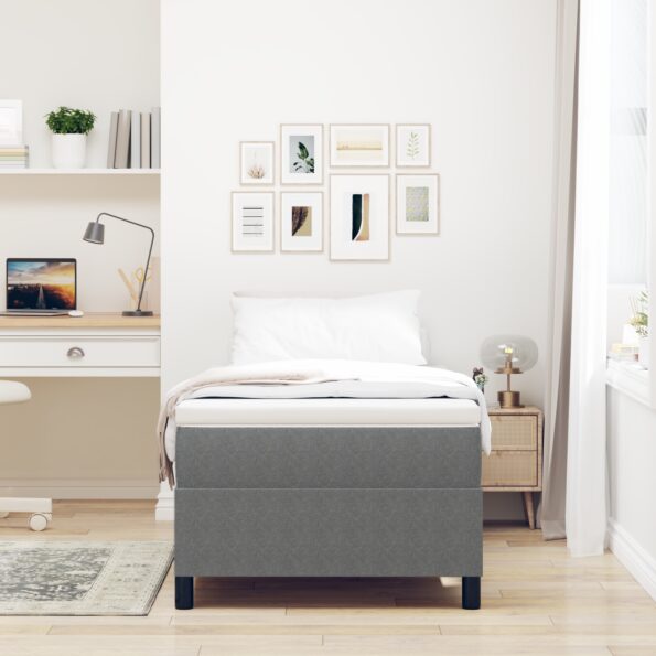 3337382_5.jpg vidaXL Box Spring Posteľ Svetlosivá Jednolôžková Manšestr – Obrázok 5