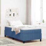 vidaXL Box Spring Posteľ Modrá 90x200 cm Manšestr