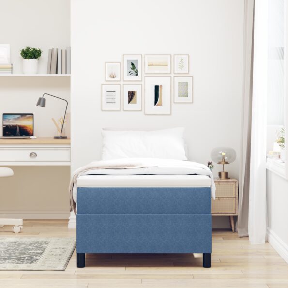 3337390_5.jpg vidaXL Box Spring Posteľ Modrá 90x200 cm Manšestr – Obrázok 5