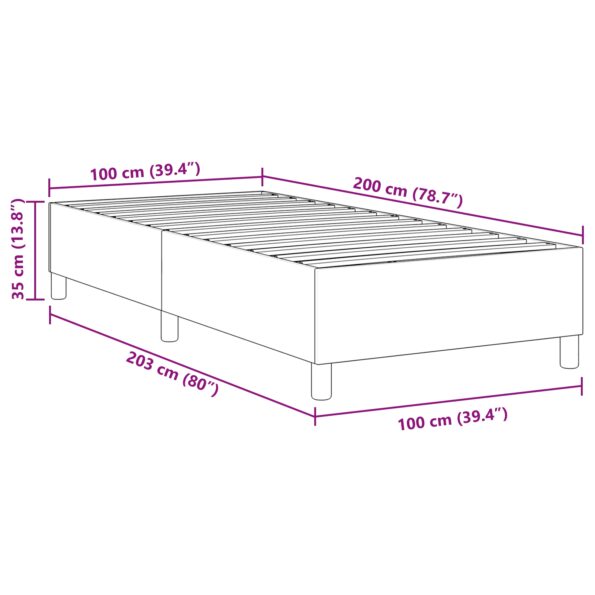 vidaXL Box Spring posteľ tmavošedá 100x200 cm z kordurového materiálu – Obrázok 10