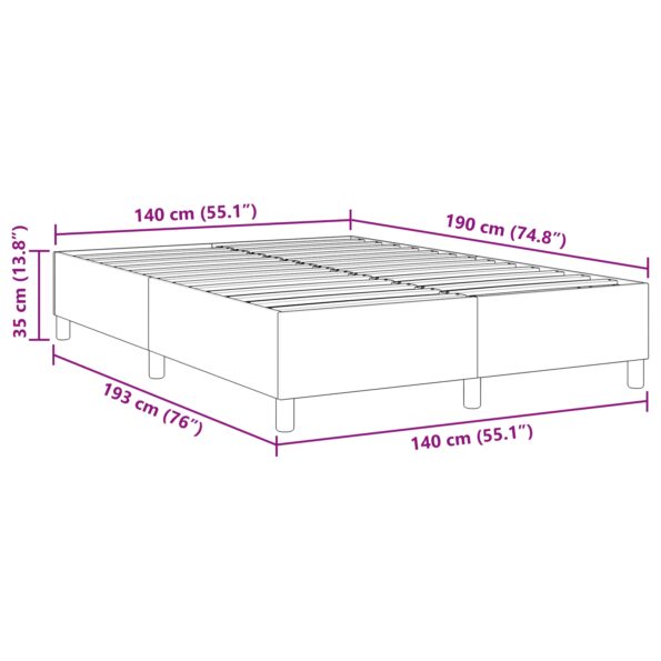 vidaXL Box Spring Posteľ Svetlosivá 140x200 cm Corduroy Tkanina – Obrázok 10