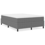 vidaXL Box Spring Posteľ Svetlosivá 140x200 cm Corduroy Tkanina – Obrázok 4