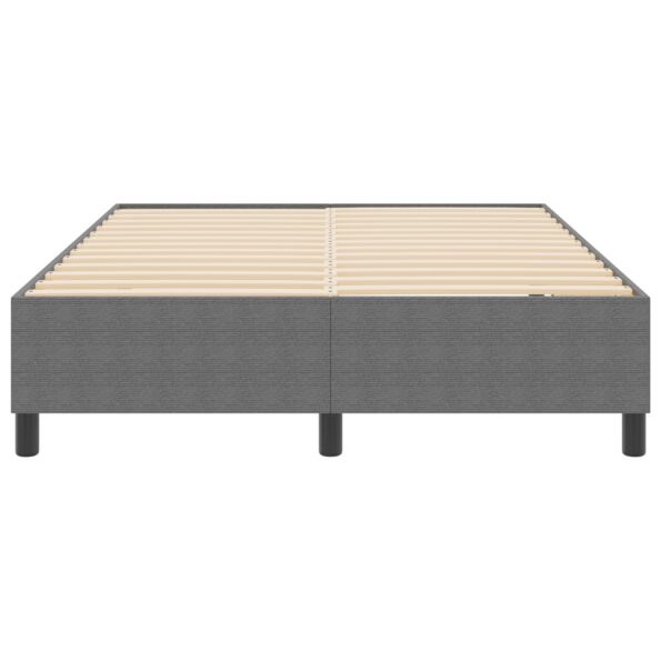 vidaXL Box Spring Posteľ Svetlosivá 140x200 cm Corduroy Tkanina – Obrázok 6