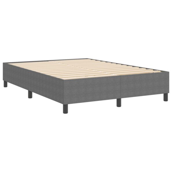 vidaXL Box Spring Posteľ Svetlosivá 140x200 cm Corduroy Tkanina – Obrázok 8
