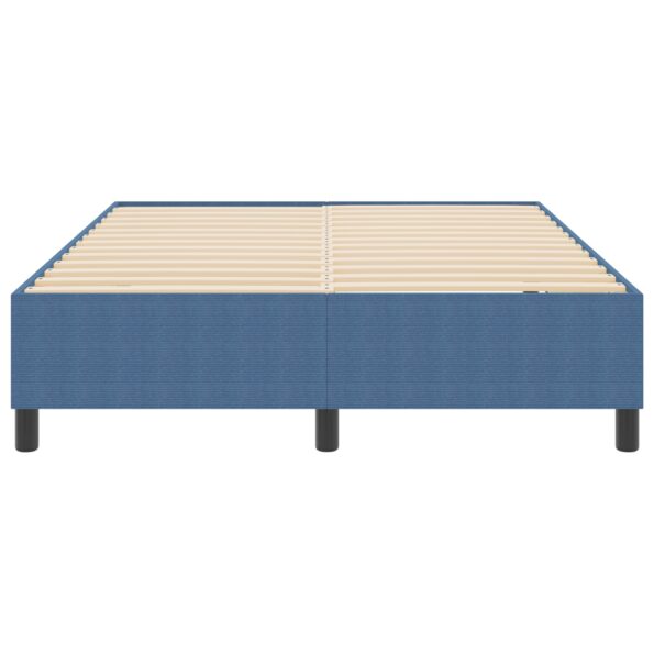 vidaXL Box Spring Posteľ Modrá 140x200 cm Zamatová Textília – Obrázok 6