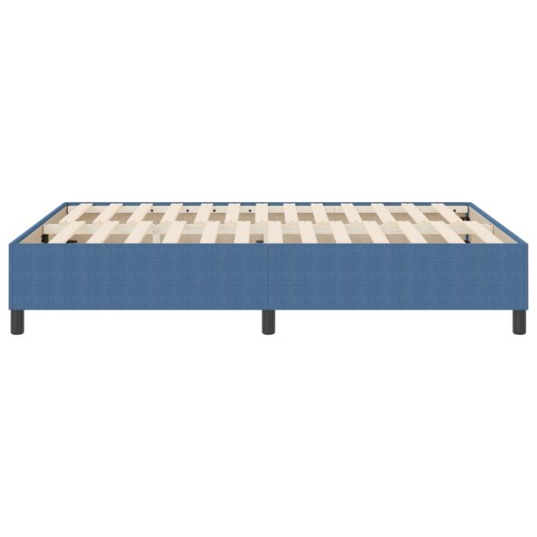 vidaXL Box Spring Posteľ Modrá 140x200 cm Zamatová Textília – Obrázok 7