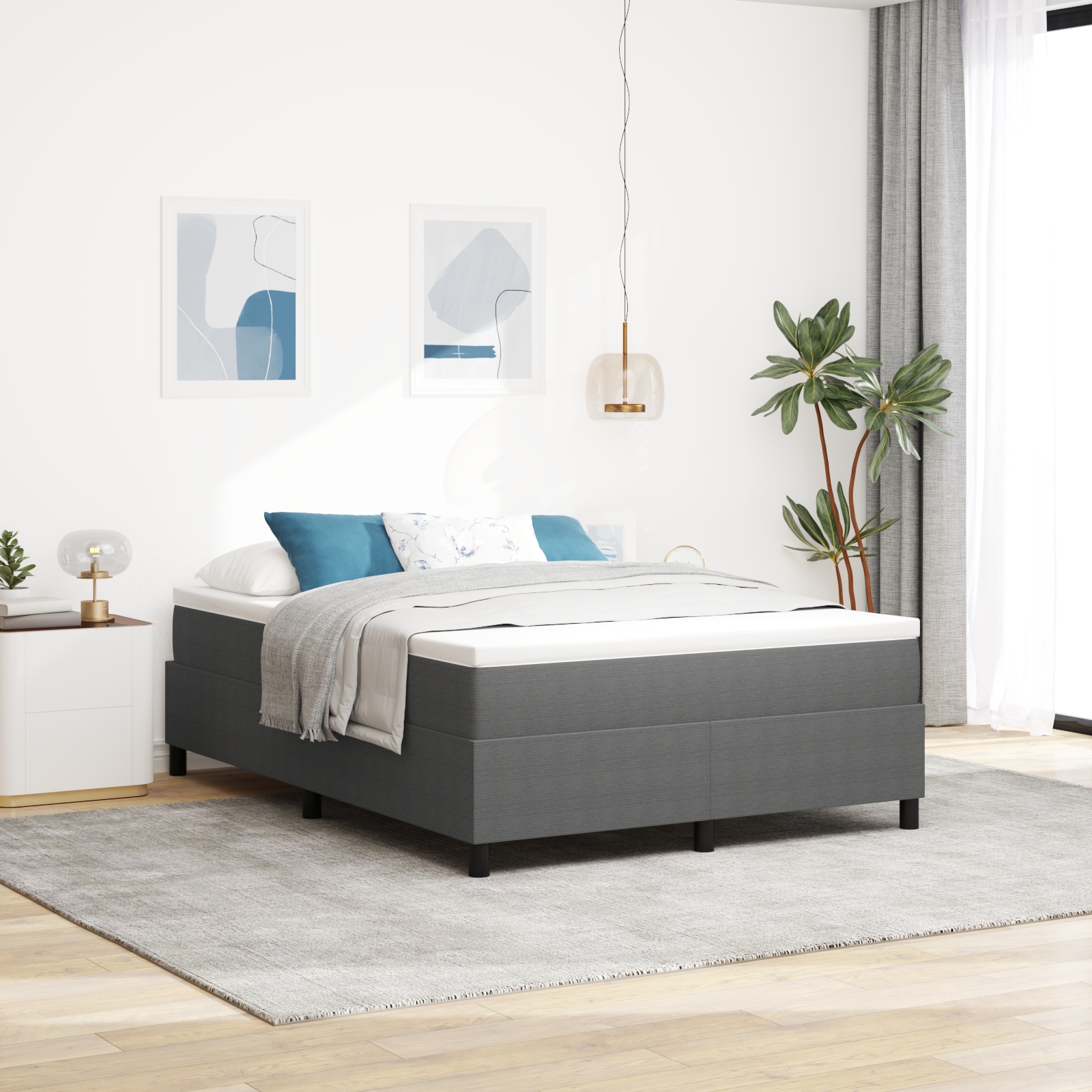 3337417_1.jpg vidaXL Platformový rám postele Svetlosivá 160 x 200 cm – Obrázok 1