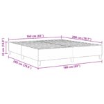 vidaXL Platformový rám postele Svetlosivá 160 x 200 cm – Obrázok 10