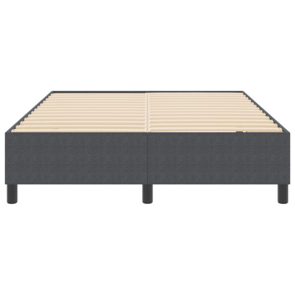 vidaXL Posteľ s boxspringom tmavo šedá 160x200 cm z kordurolu – Obrázok 6