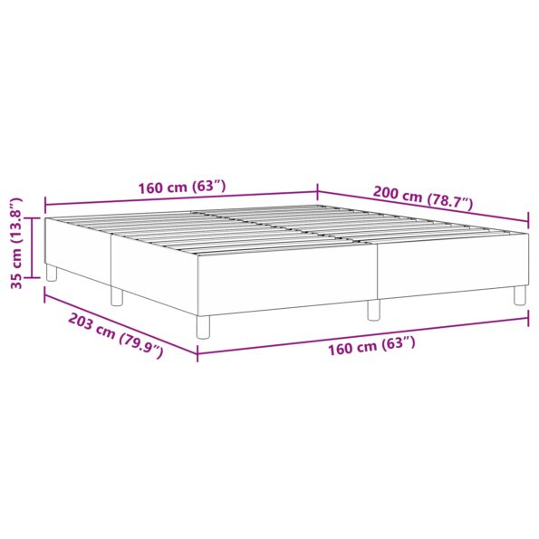 vidaXL Posteľ s lamelovým roštom Svetlozelená Šedá 160x200 cm Zamatová tkanina – Obrázok 10