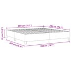 vidaXL Box Spring Postel tmavo šedá 200x200 cm z cordurového textilu – Obrázok 10