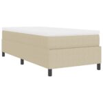 vidaXL Posteľ s box springom a matracom Svetlozelená Sivá 90x200 cm Kordurová látka – Obrázok 9