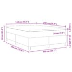 vidaXL Posteľ s box springom a matracom svetlozelená šedá 140x200 cm Kordúrová tkanina – Obrázok 13