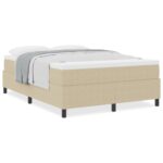 vidaXL Posteľ s box springom a matracom svetlozelená šedá 140x200 cm Kordúrová tkanina – Obrázok 4