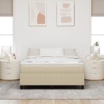 vidaXL Posteľ s box springom a matracom svetlozelená šedá 140x200 cm Kordúrová tkanina – Obrázok 5