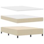 vidaXL Posteľ s box springom a matracom svetlozelená šedá 140x200 cm Kordúrová tkanina – Obrázok 6