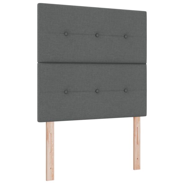 3337809_2.jpg vidaXL Čelo postele s gombíkmi, tmavošedé, 100 cm, látka – Obrázok 2