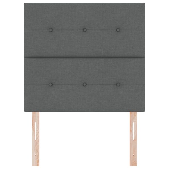 3337809_4.jpg vidaXL Čelo postele s gombíkmi, tmavošedé, 100 cm, látka – Obrázok 4