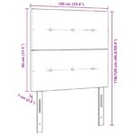 vidaXL Čelo postele s gombíkmi, tmavošedé, 100 cm, látka – Obrázok 8