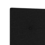 vidaXL Čelo postele s gombíkmi, čierne, 200 cm, látka – Obrázok 7