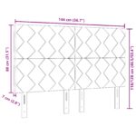 vidaXL Čelo postele Dizajn diamantových blokov Svetlosivé 140 cm Zamat – Obrázok 8