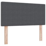 vidaXL LED Čelo postele - Jednoduchý dizajn, tmavosivá, 80 cm, mäkká textília – Obrázok 2