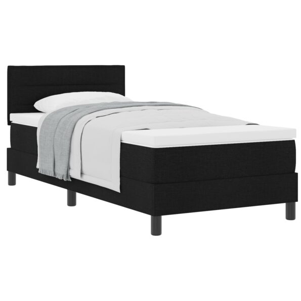 vidaXL Posteľ s pružinovým rámom Čierny 90 x 200 cm látka – Obrázok 3