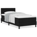 vidaXL Posteľ s pružinovým rámom Čierny 90 x 200 cm látka – Obrázok 4