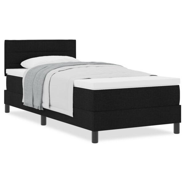 vidaXL Posteľ s pružinovým rámom Čierny 90 x 200 cm látka – Obrázok 4