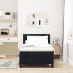 vidaXL Posteľ s pružinovým rámom Čierny 90 x 200 cm látka – Obrázok 5