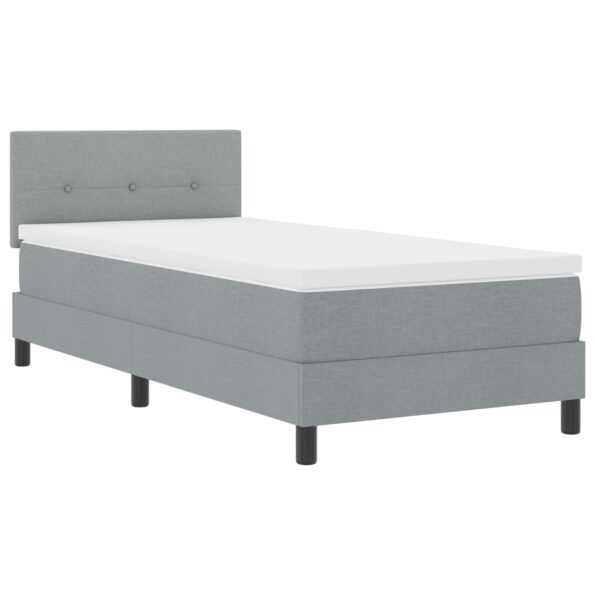 vidaXL Boxspring posteľ s matracom svetlosivá 90x200 cm látka – Obrázok 2