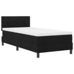 vidaXL Posteľ s pružinovým rámom Čierny 90 x 200 cm látka – Obrázok 2