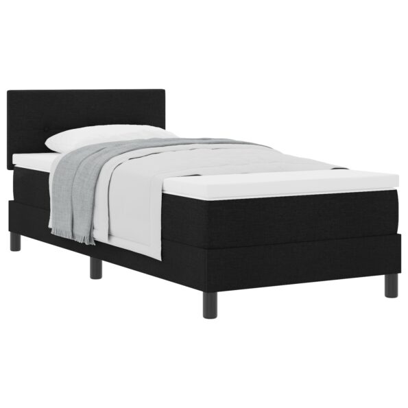 vidaXL Posteľ s pružinovým rámom Čierny 90 x 200 cm látka – Obrázok 3