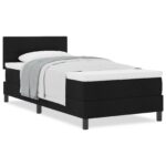 vidaXL Posteľ s pružinovým rámom Čierny 90 x 200 cm látka – Obrázok 4