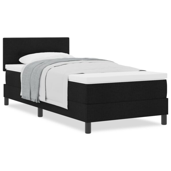 vidaXL Posteľ s pružinovým rámom Čierny 90 x 200 cm látka – Obrázok 4