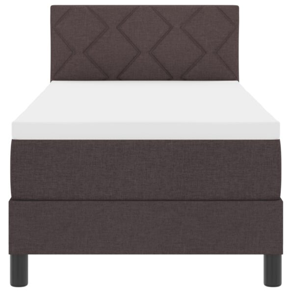 vidaXL Bezpružinová posteľ s matracom tmavohnedá 80x200 cm textília – Obrázok 8