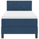 vidaXL Čalúnená postel so matracom modrá 80x200 cm – Obrázok 8