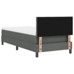 vidaXL Tmavošedá posteľ s box springom a matracom 90x190 cm z textílie – Obrázok 10