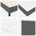 vidaXL Tmavošedá posteľ s box springom a matracom 90x190 cm z textílie – Obrázok 11