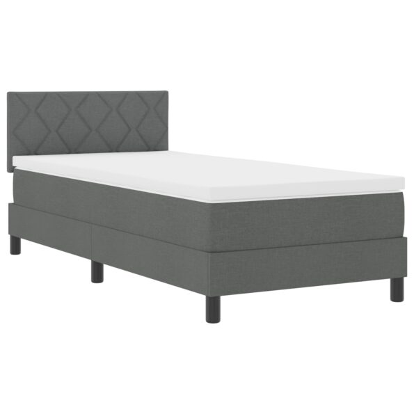 3338728_2.jpg vidaXL Tmavošedá posteľ s box springom a matracom 90x190 cm z textílie – Obrázok 2
