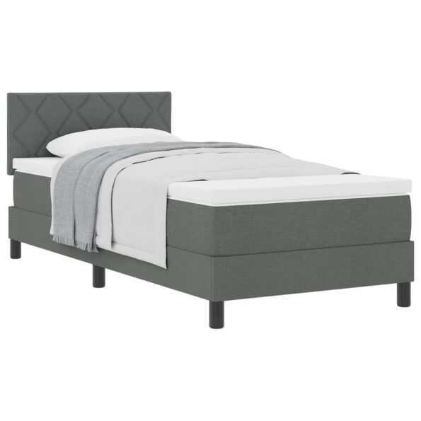 3338728_3.jpg vidaXL Tmavošedá posteľ s box springom a matracom 90x190 cm z textílie – Obrázok 3