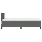 vidaXL Tmavošedá posteľ s box springom a matracom 90x190 cm z textílie – Obrázok 9