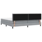 vidaXL Posteľ s matracom svetlosivá 200x200 cm textília – Obrázok 10
