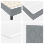 vidaXL Posteľ s matracom svetlosivá 200x200 cm textília – Obrázok 11