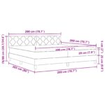 vidaXL Posteľ s matracom svetlosivá 200x200 cm textília – Obrázok 12