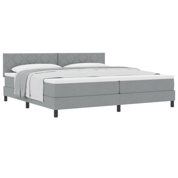 3338790_3.jpg vidaXL Posteľ s matracom svetlosivá 200x200 cm textília – Obrázok 3