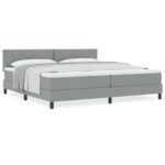 vidaXL Posteľ s matracom svetlosivá 200x200 cm textília – Obrázok 4