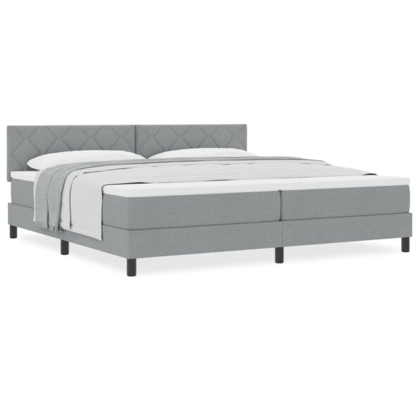 3338790_4.jpg vidaXL Posteľ s matracom svetlosivá 200x200 cm textília – Obrázok 4